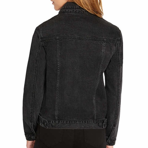Distressed Denim Jacket - Black / Grey - Picture 4 of 4